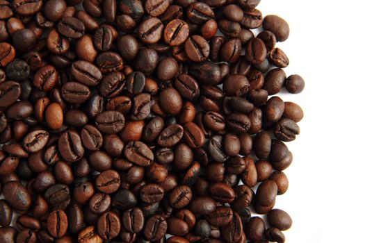 coffee beans background as nice food texture