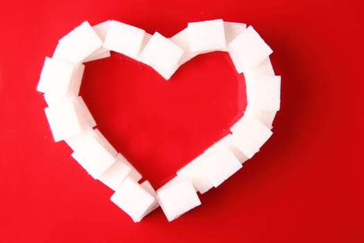 nice sugar heart as very nice valentine and mothers day background