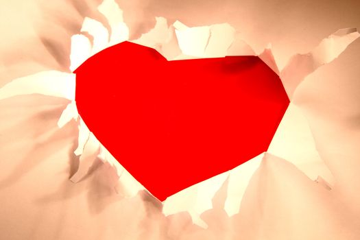 heart in the color lights as valentine background