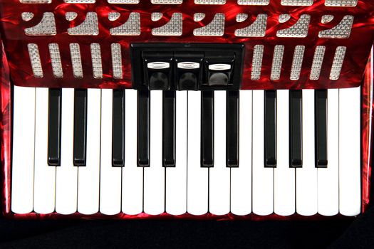 red accordion detail as nice music background