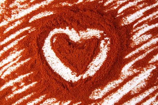 valentine heart from the hot red spice