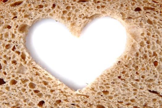 nice bread heart as very nice valentine and mothers day background