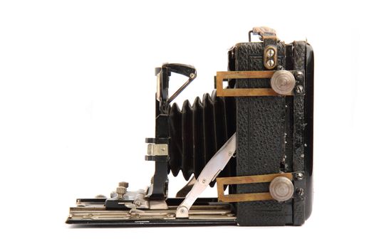 old photo camera isolated on the white background