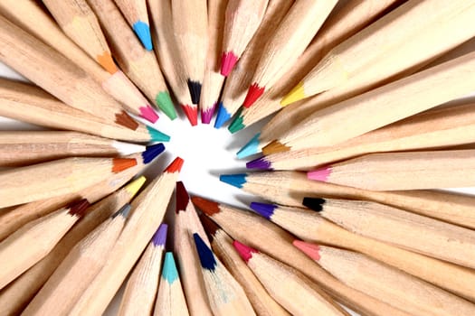 wooden color crayons as nice art  background