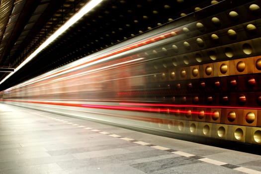 subway from the Prague as nice transportation background