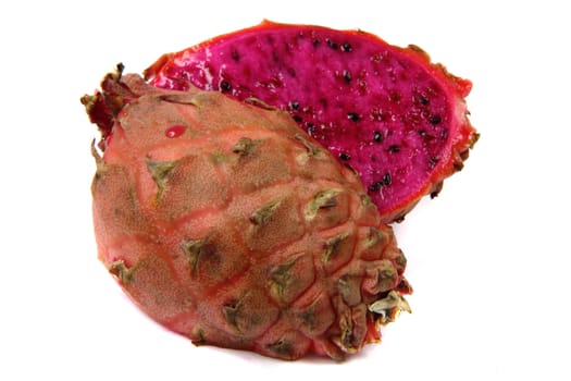 pitahaya fruit isolated on the white background