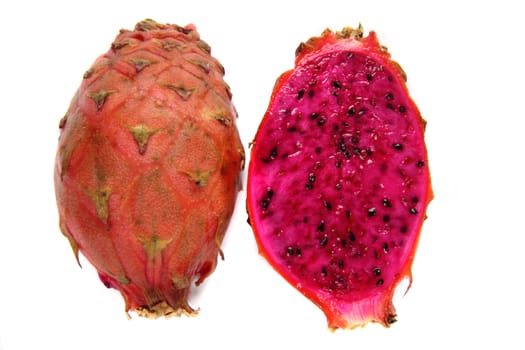 pitahaya fruit isolated on the white background