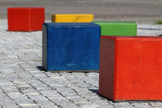 color cubes (RGB) as nice architecture background