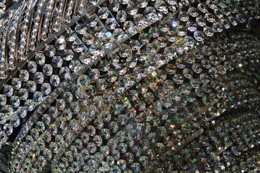 nice crystal background from the glass modern lamp 