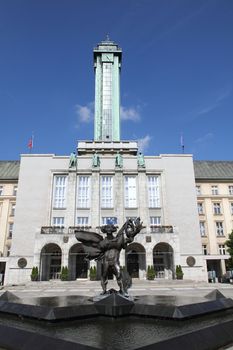 new city hall in miner city Ostrava in the Czech republic