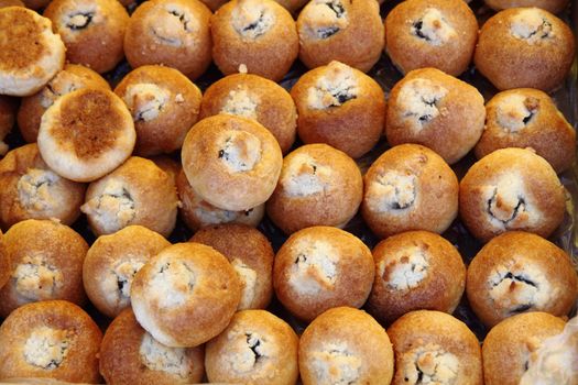 treditional wedding small cakes as nice food background