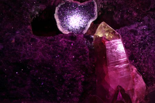 amethyst as very nice mineral violet background