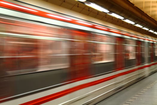 subway in Prague as very nice transportation background