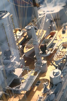 detail of big war ship as very nice technology background