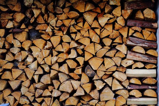 fresh firewood background as nice wood texture 