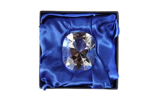 diamond on the blue velvet as luxury  background
