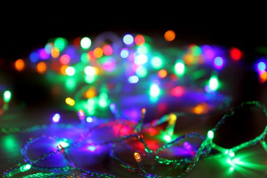 christmas lights as nice color holiday background