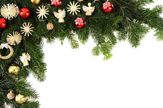 christmas decorations  isolated on the white background