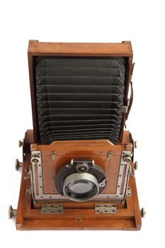 old photo camera isolated on the white background