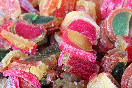 multicolor sweet soft candies as nice food background