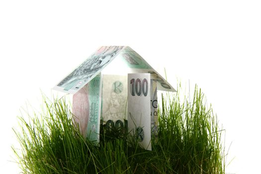 green house from the czech money in the grass