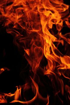 nice fire in the night as danger background