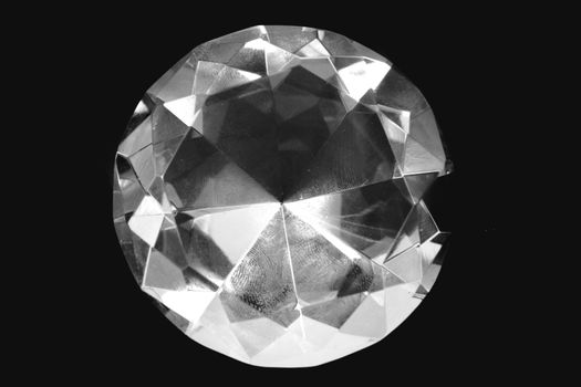 big diamond isolated on the black background