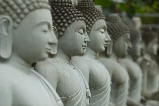 Buddha statues at a temple in Thailand