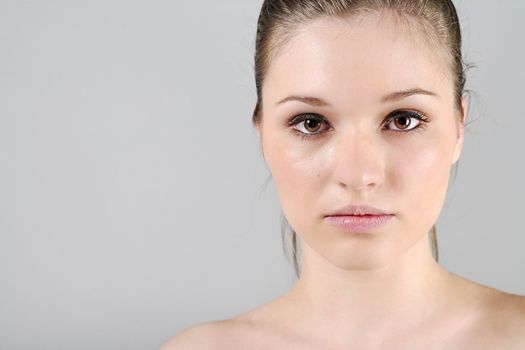 Young woman in a beauty style pose