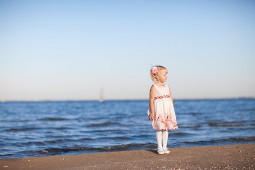 small girl on the beach