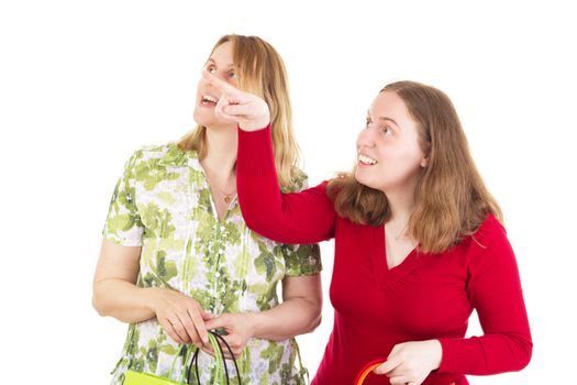 Two women on shopping tour