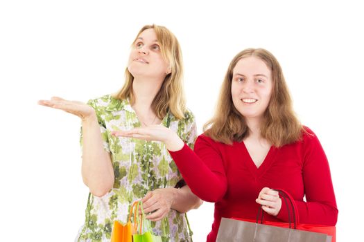 Two women on shopping tour