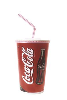 Coca-Cola isolated on white background
