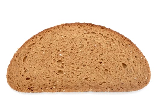 Black bread isolated on white background 