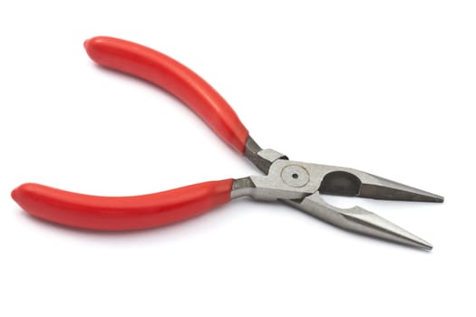 Flat pliers isolated on white background 