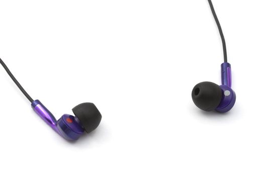 Earphones isolated on white background