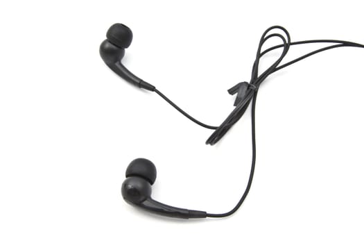 Earphones isolated on white background