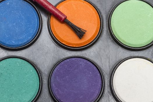 Background of water color palettes 