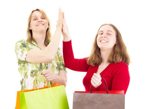 Two women on shopping tour