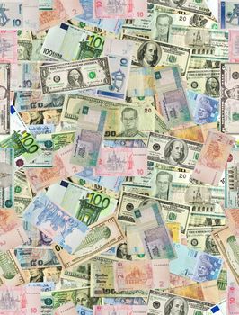 World currencies background (seamless).