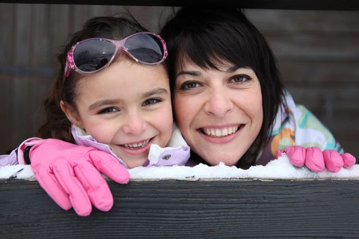 Mother and daughter stood by their ski house