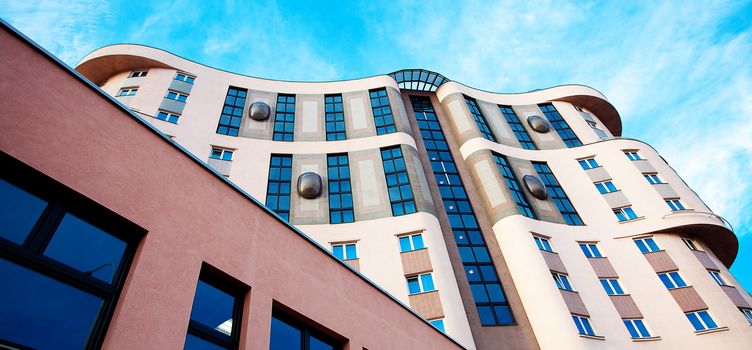 modern office building against the blue sky