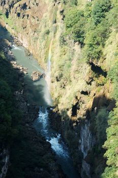 Landscape of river in a canyon