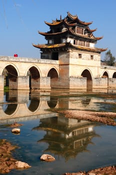 Ancient bridge in Yunnan China