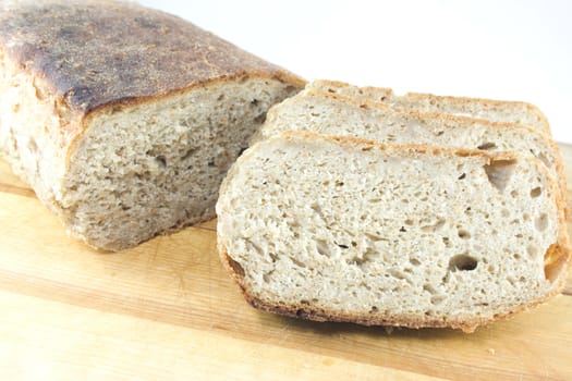Studio shot of wholemeal bread