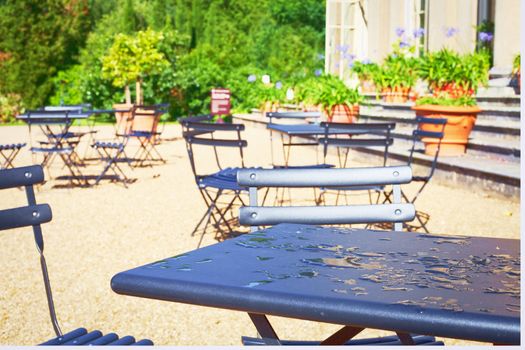 A nice outdoor cafe on a summer day