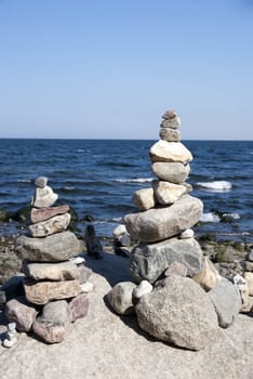 Stone tower on the Beach