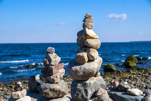Stone tower on the Beach