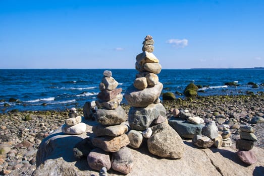 Stone tower on the Beach