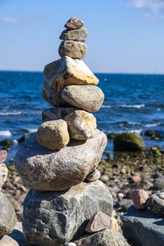 Stone tower on the Beach